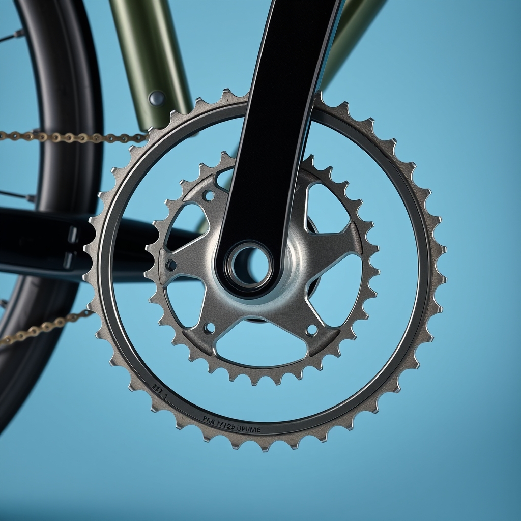 Luxury Bike Crankset With Dynamic Teeth