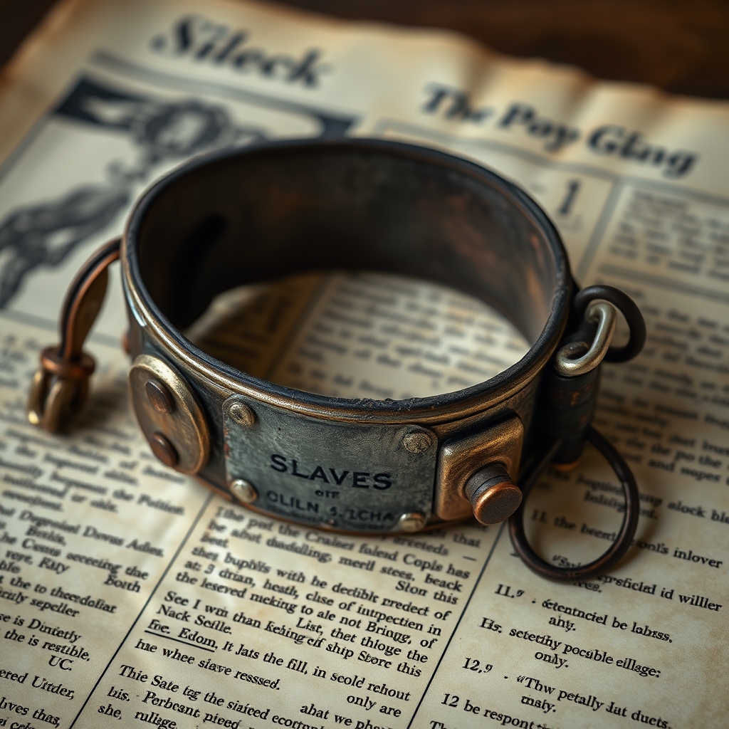 Human BDSM Slave Shock Collar