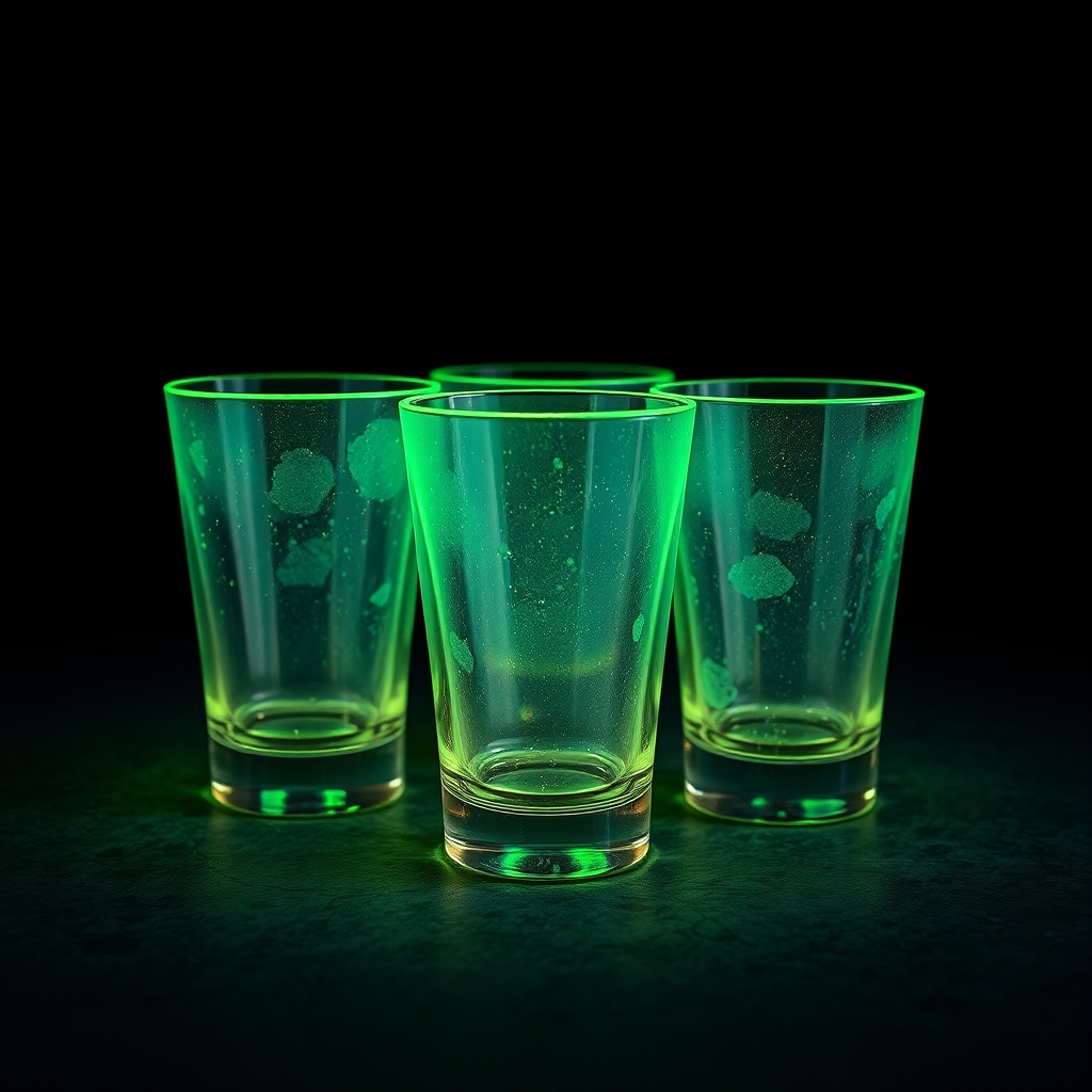 Set Of Glow-In-The-Dark Drinking Glasses