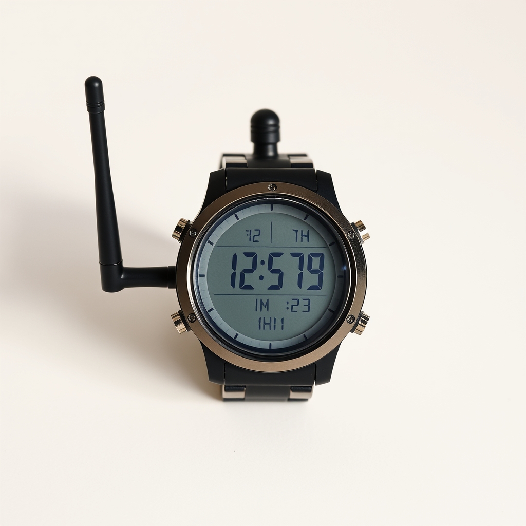 Digital Watch With Parabolic Antenna