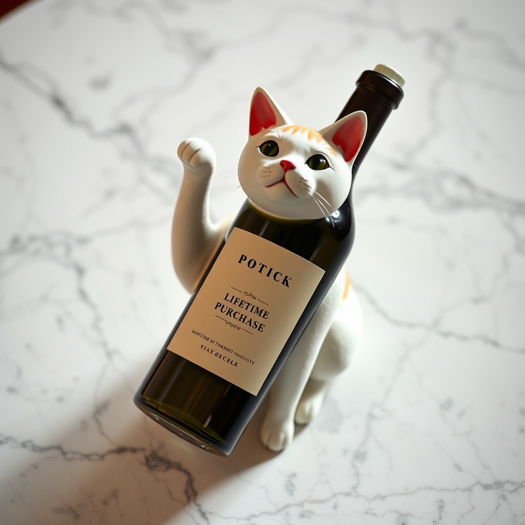 Lifetime Purchase Cat Wine Bottle