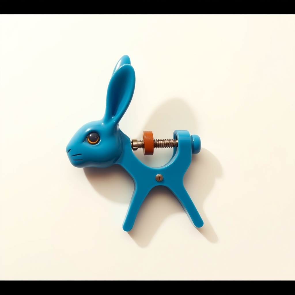 Blue Rabbit Ear Clamp