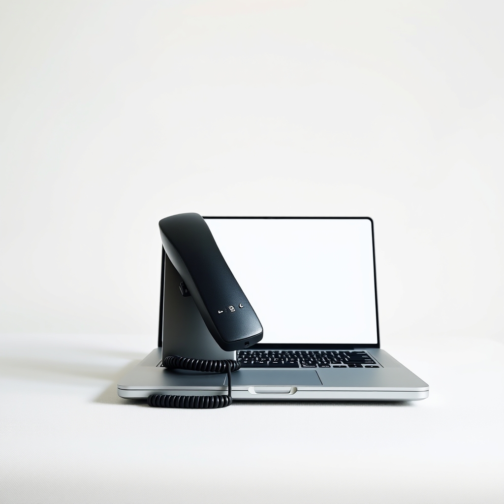 Laptop With Telephone Handset