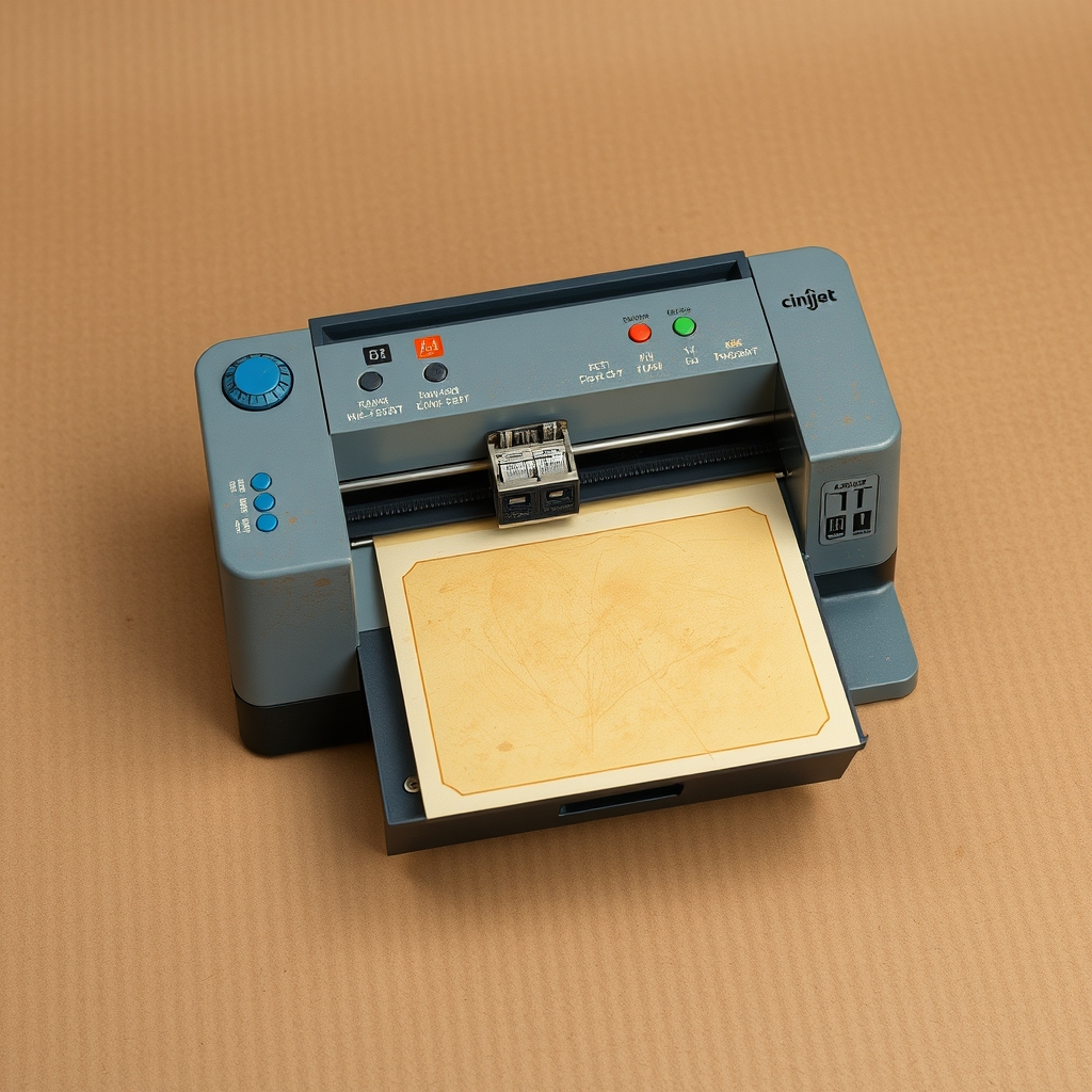 Multi-Function Device Combing Inkjet Printer, Laser Cutter And Airbrush For Book-Binding.