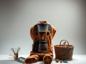 Multipurpose Farmers Outfit That Can Transform Into Any Suit For Any Function. Includes Coffee Maker
