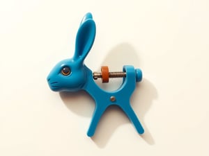 Blue Rabbit Ear Clamp