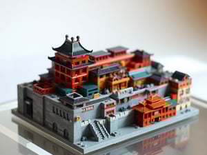 Lego Kowloon Walled City Model