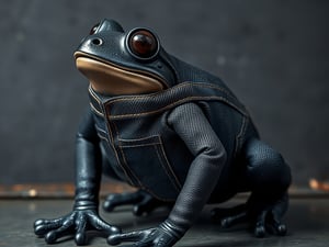 Black Metal Style Frog Denim Jeans