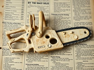 A Chainsaw Made Out Of Dinosaur Bones