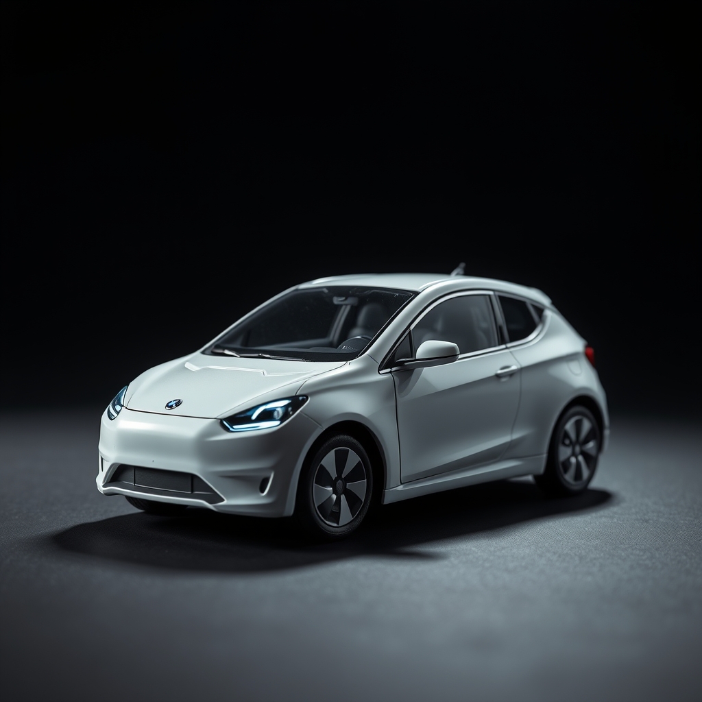 Electric Car With Slanting Eyes