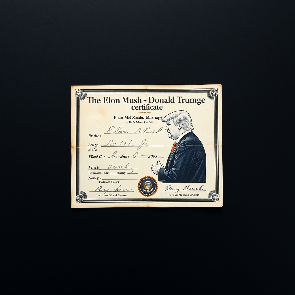 Elon Musk And Donald Trump's Marriage Certificate