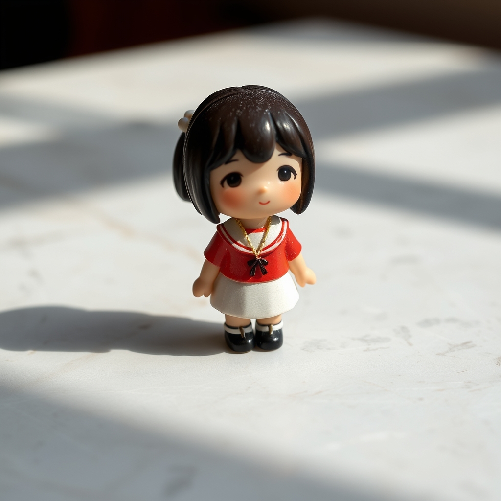 Cute Japanese School Girl Figurine