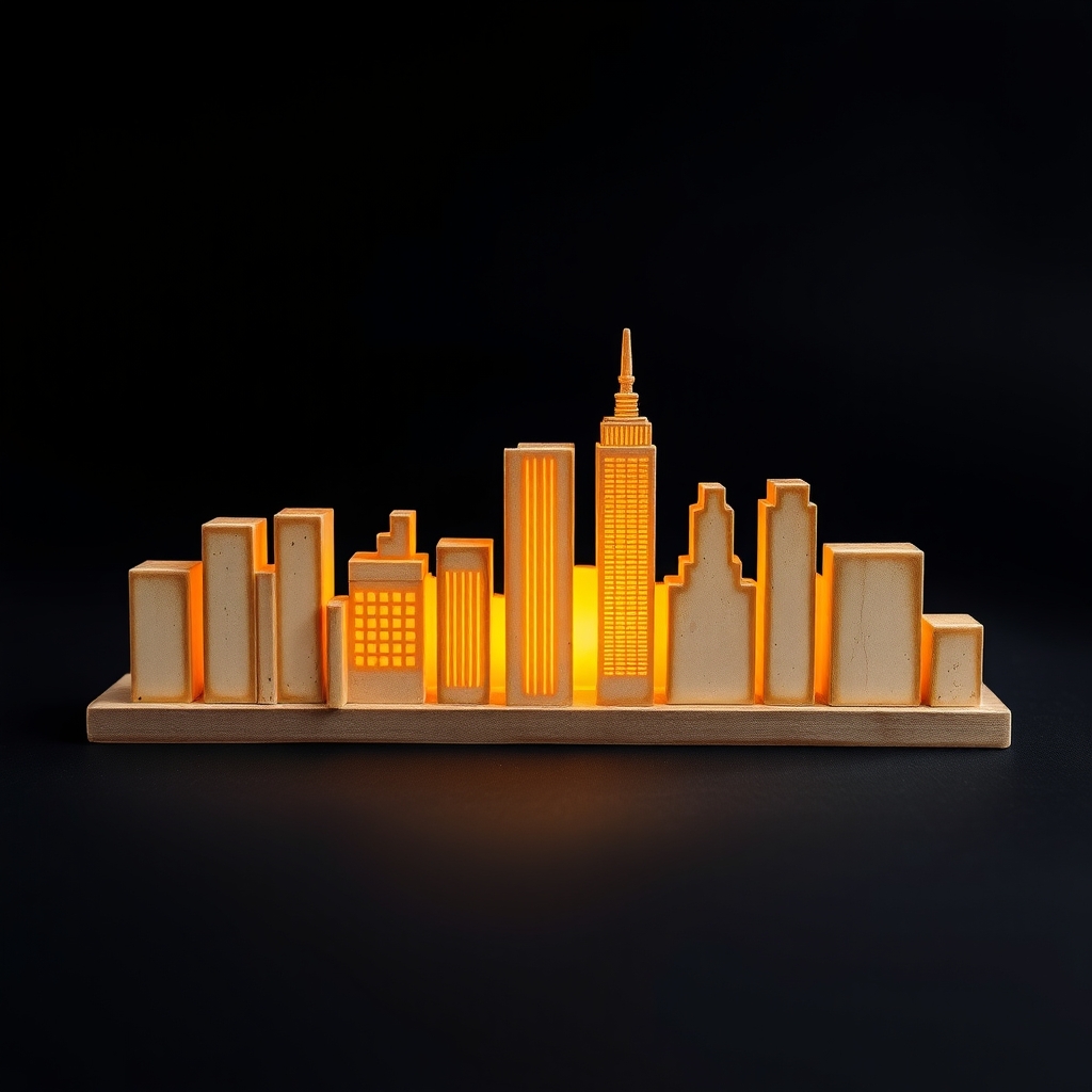 Custom City Skyline Lamp