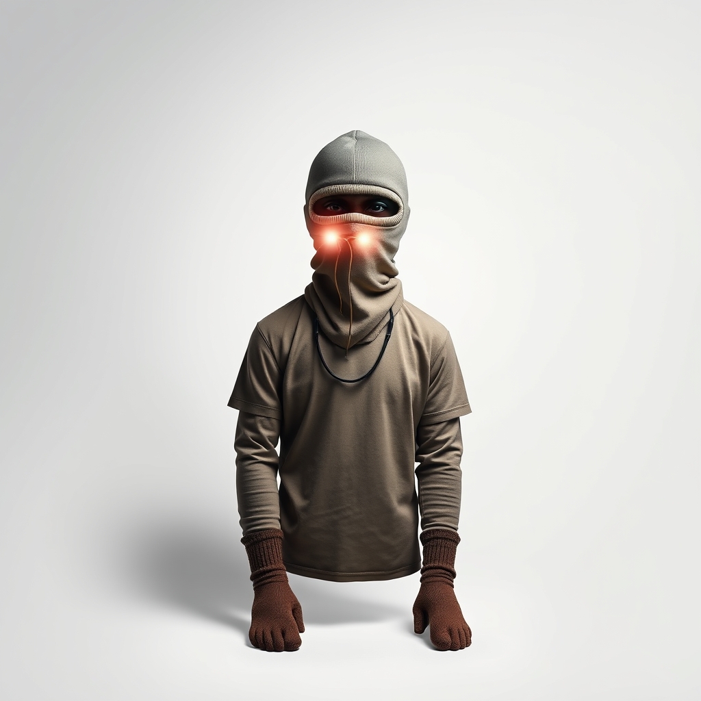 Tshirt Socks And Balaclava Combination Please With Some Lights On It