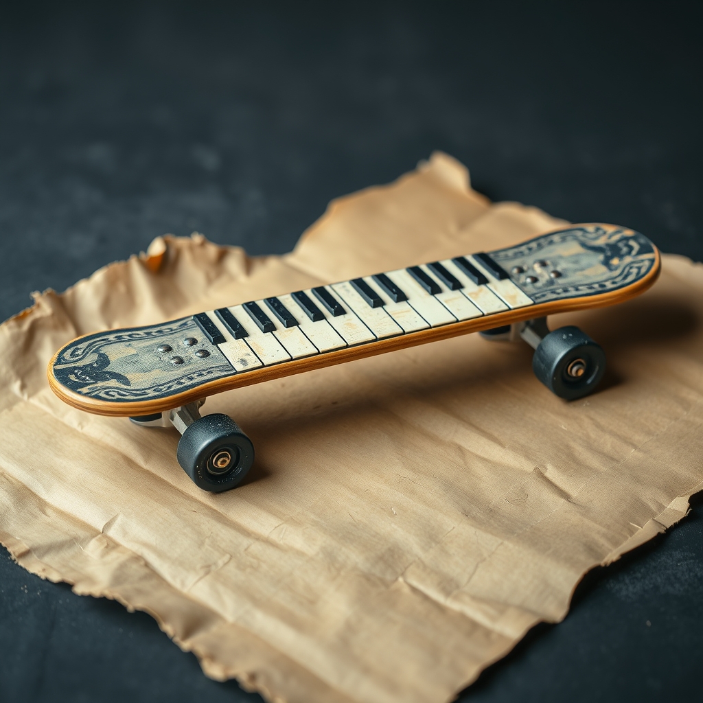 A Piano Skateboard