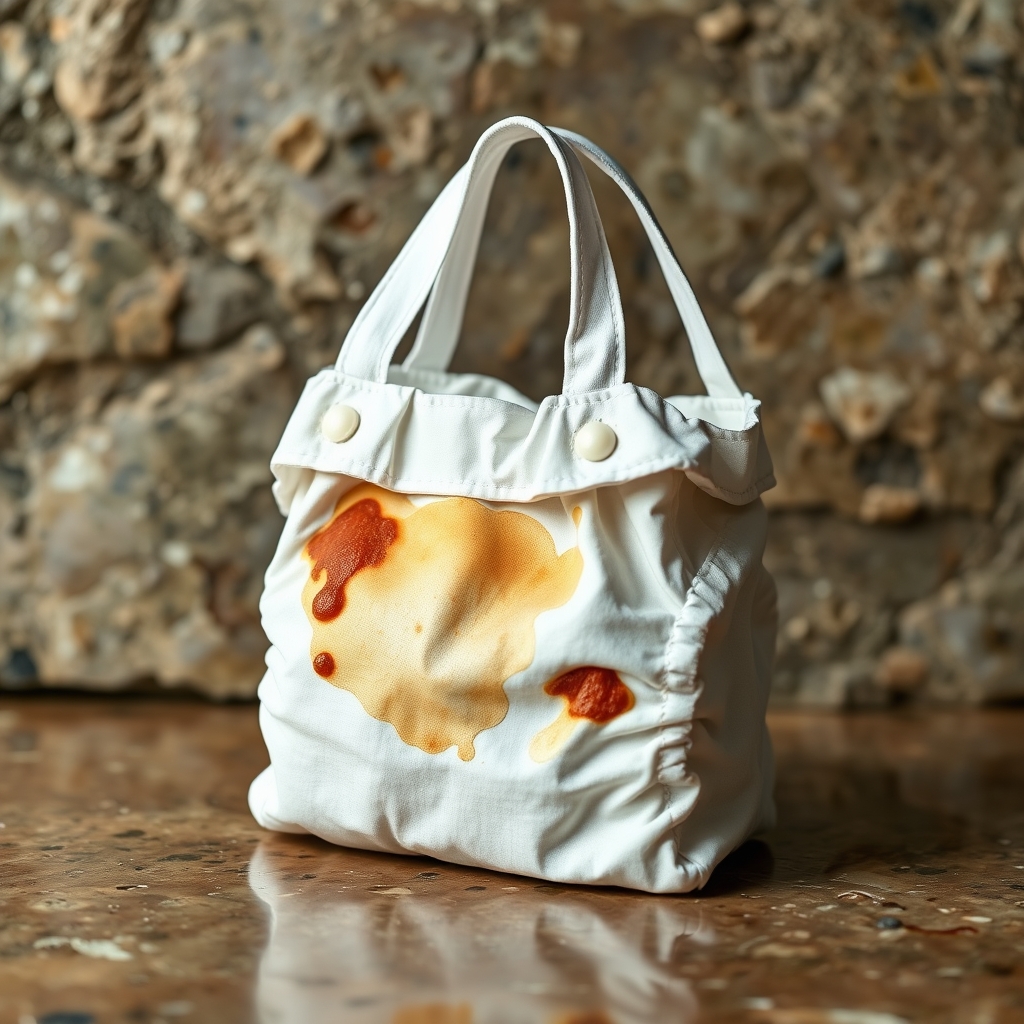 Diapers That Also Act As Shopping Bag, It Has Poo Stains On It