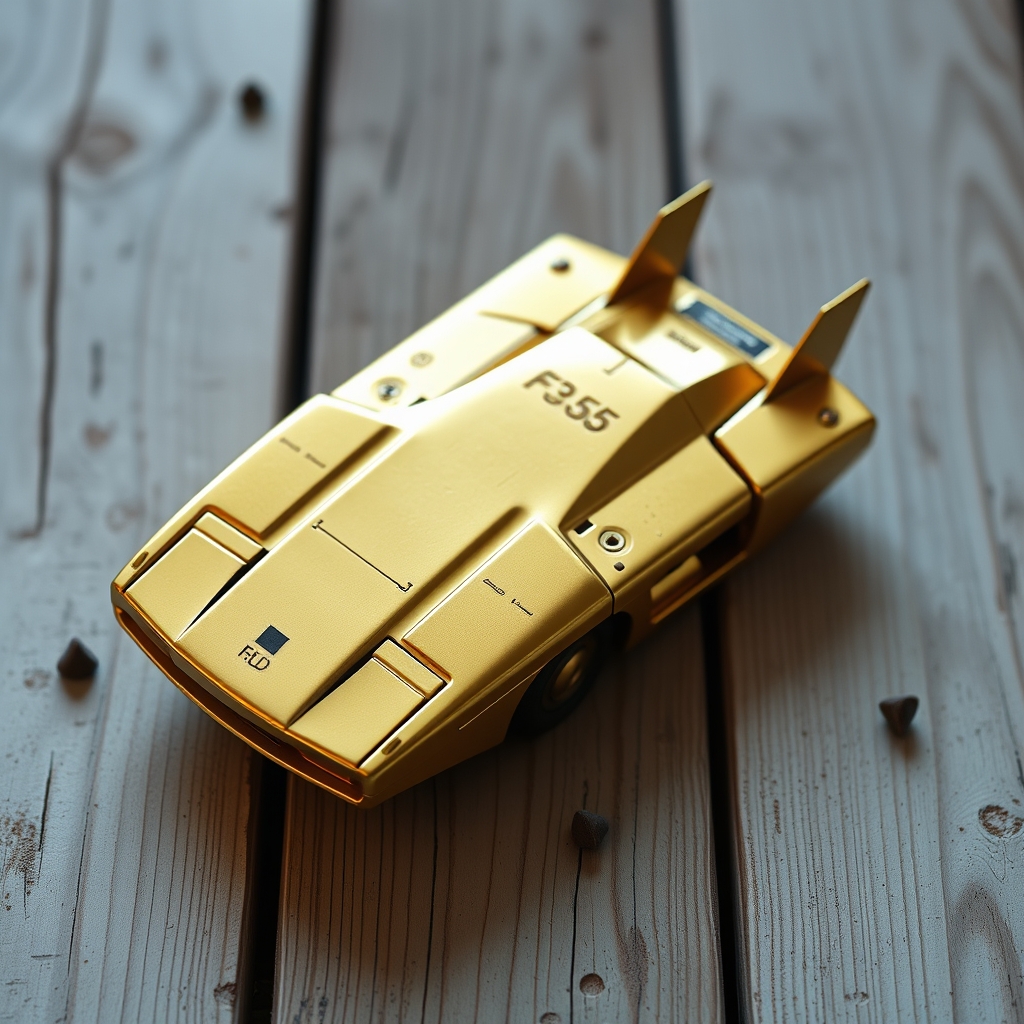 An F35 Made Of Pure Gold, Sprinkled With Some Chocolate Chips