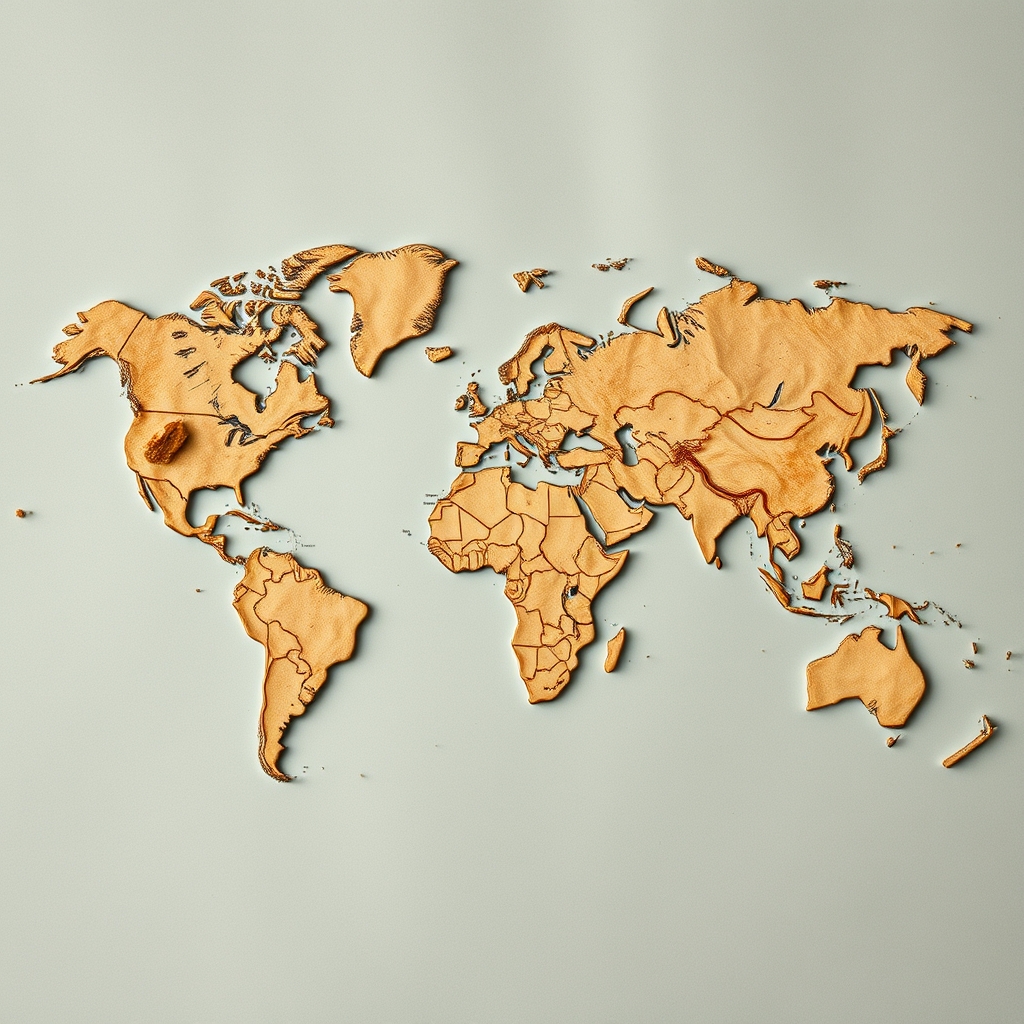 Map Of The World As It Was In The 1800S