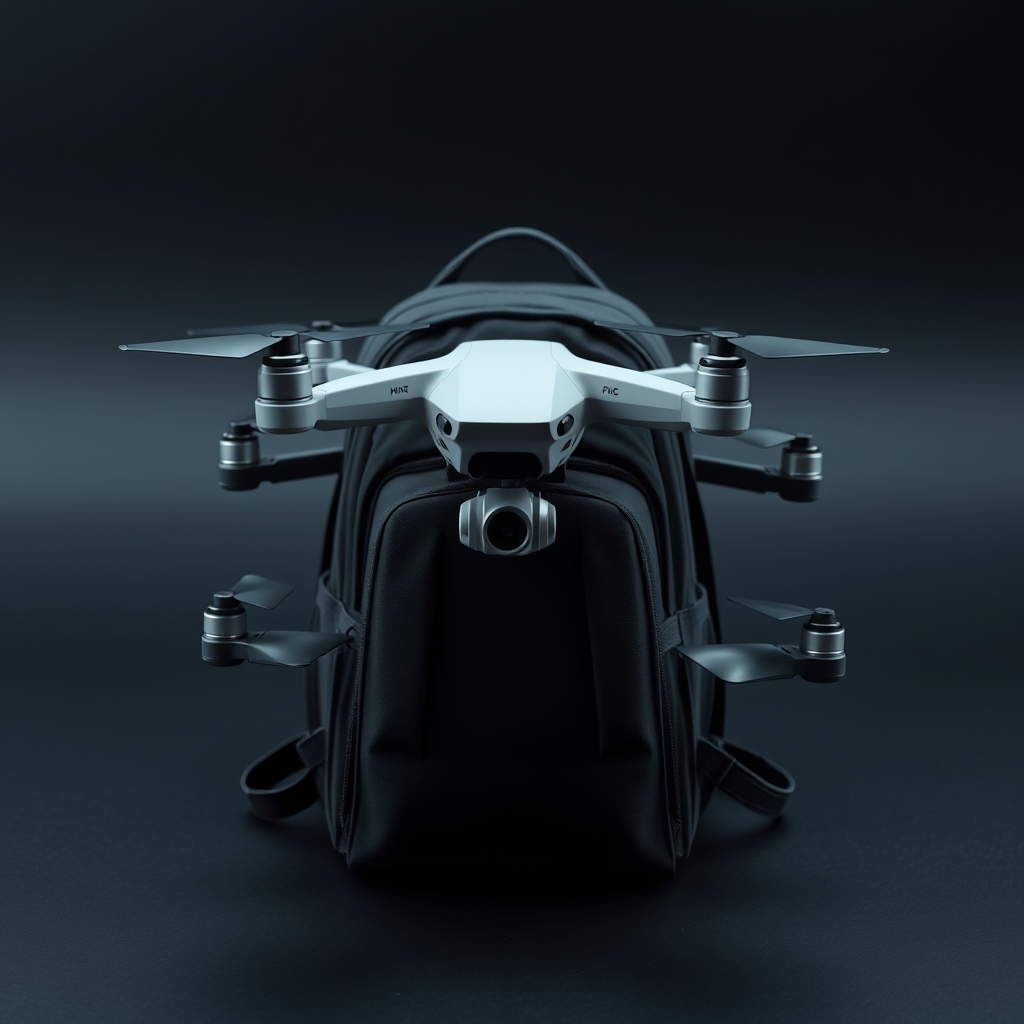 Smart Drone Carrier Backpack, 10 Drones, Smart Glasses Interface