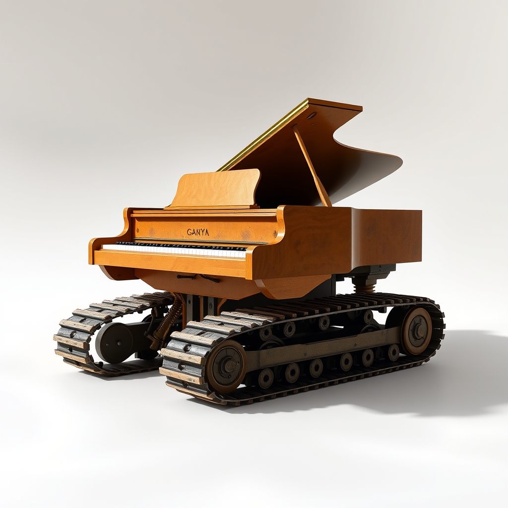 Piano On Caterpillar Tracks For Use In Military Army For Sahara Till 2 Feet Of Mud