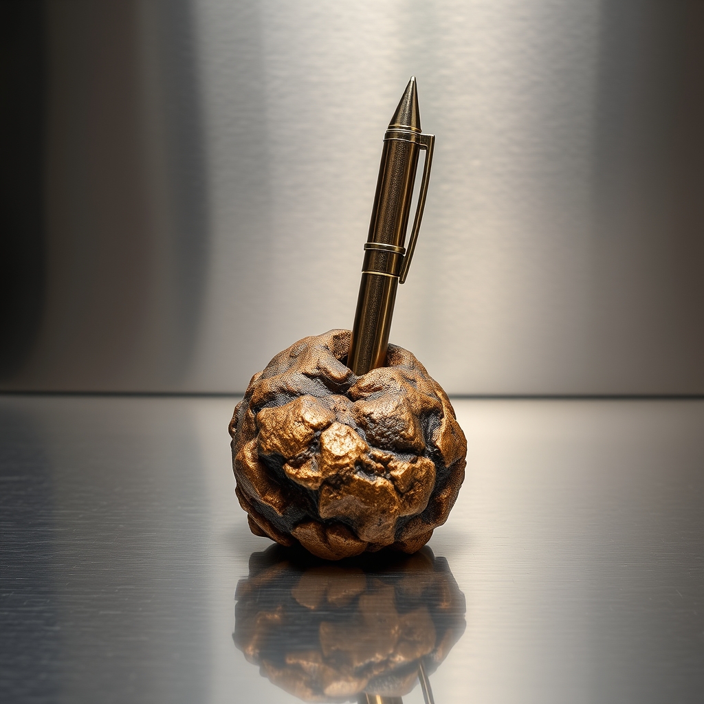 Fossilized Dinosaur Dung Pen Holder