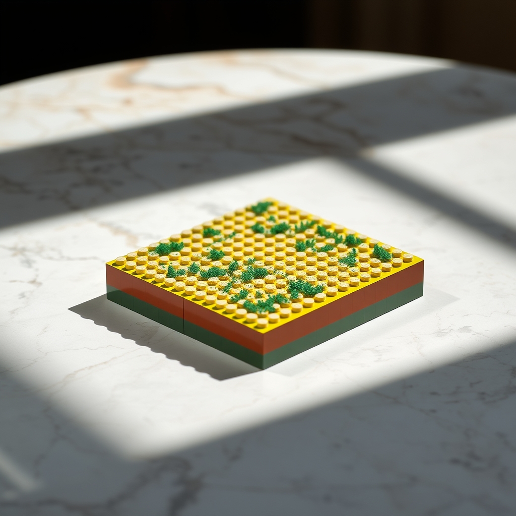 Plot Of Land Made Out Of Lego Studs