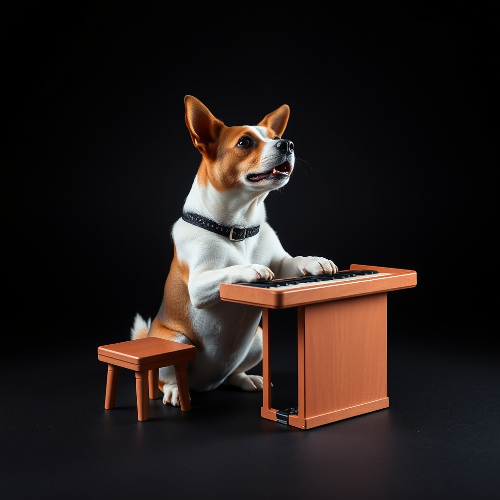 A Real Dog That Plays Badminton And Piano