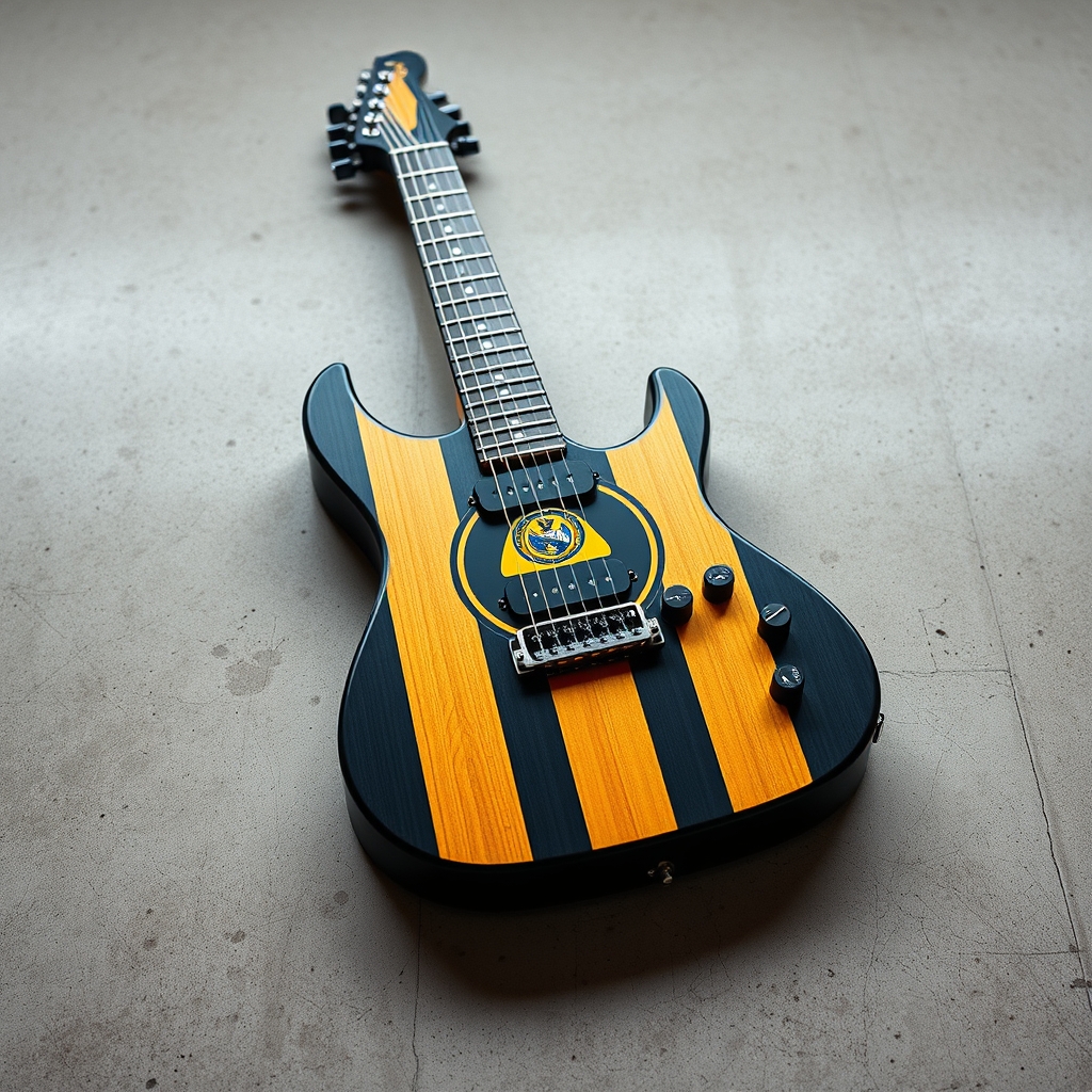 Electric Guitar In The Shape Of Corinthians Futebol Team Logo