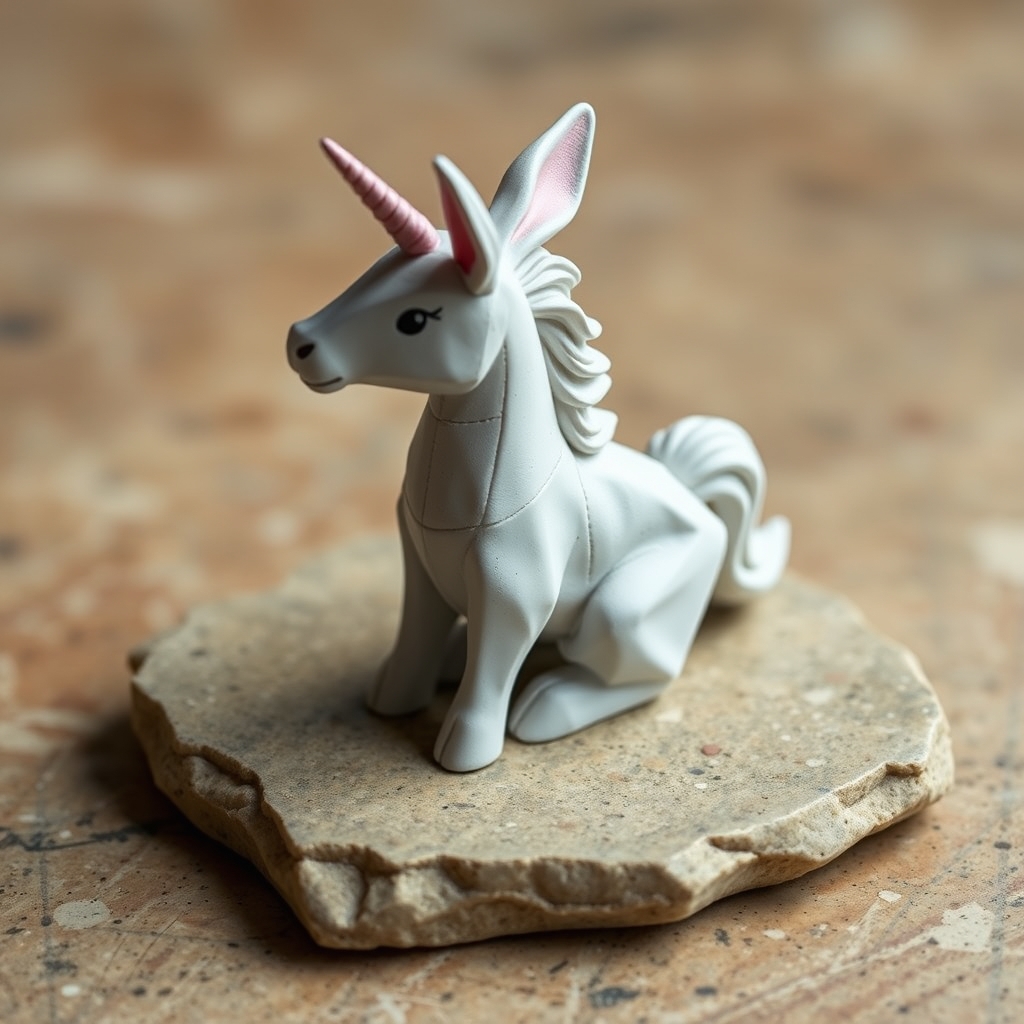 Foldable Unicorn Rabbit Figurine