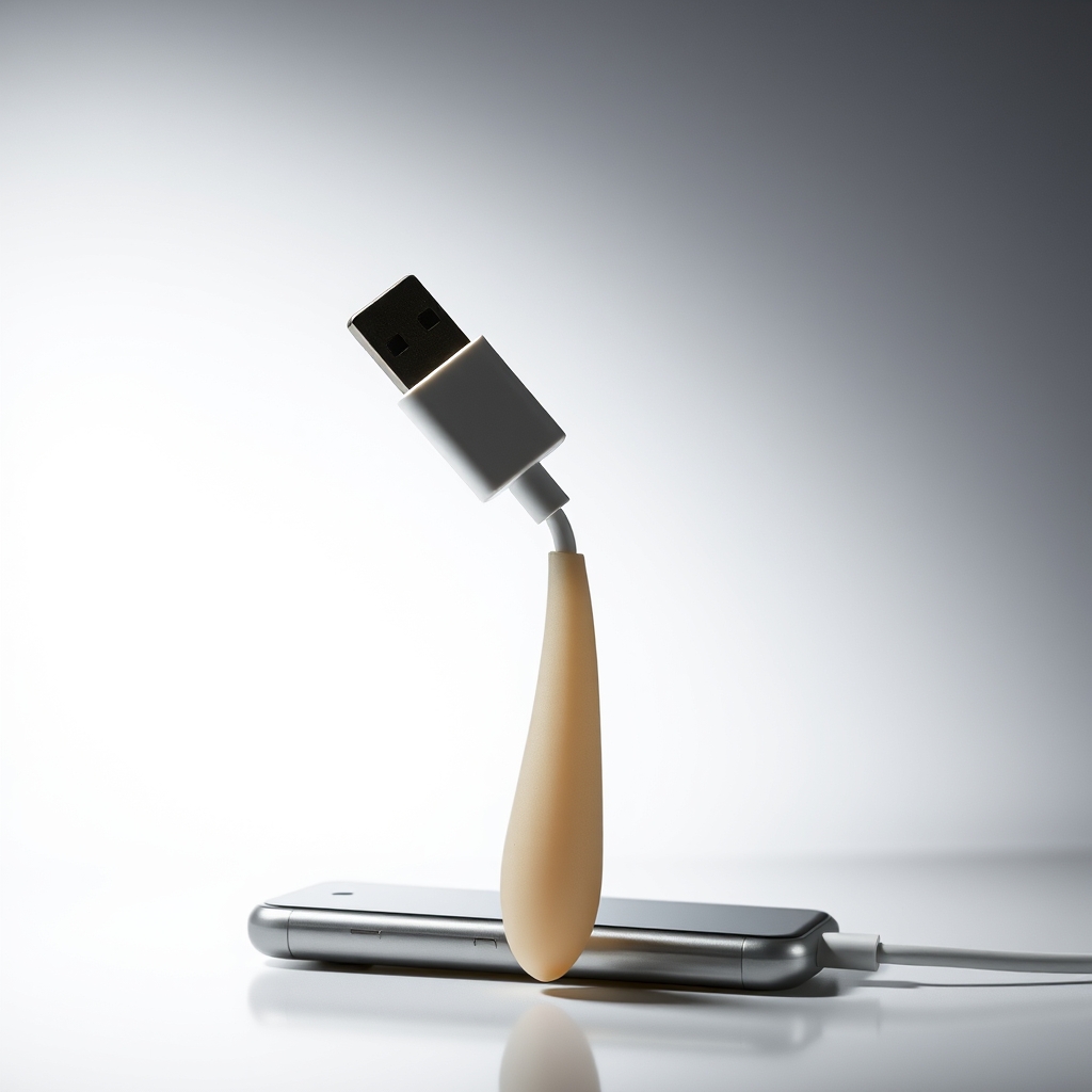 (Artificial) Penis To IPhone Lightning Cable Adapter For Charging Your Phone Safely At Night