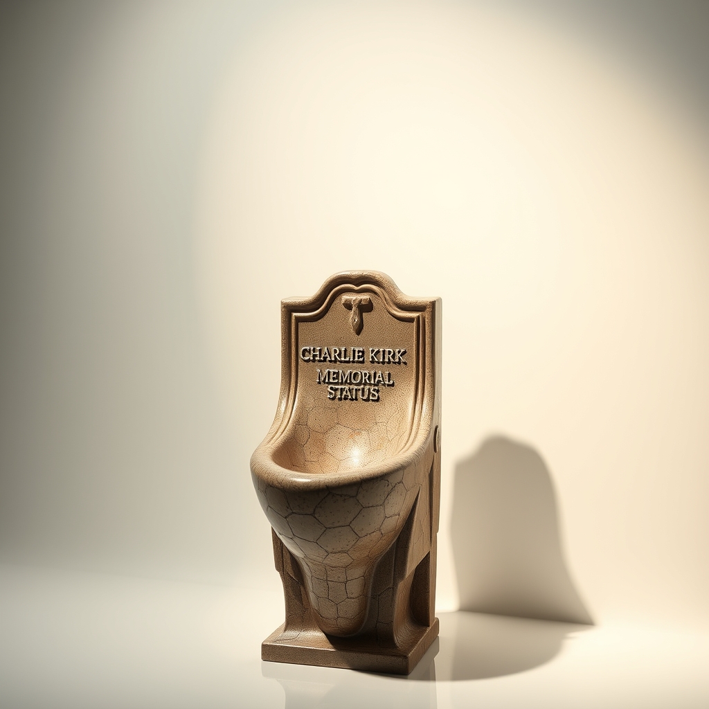 Charlie Kirk Memorial Statue Urinal