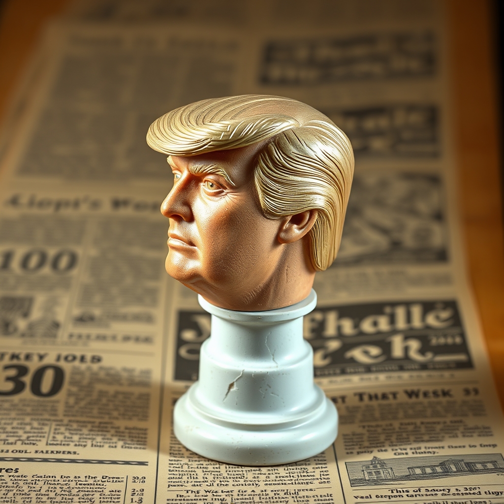 Trump Head On A Pedestal