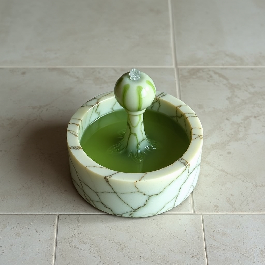 Antigravity Luxury Marble Fountain Of Green Radiated Nuclear Lemonade