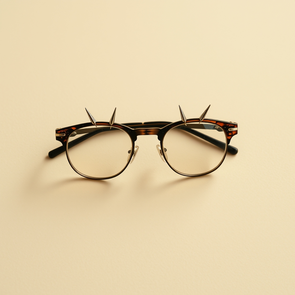 Glasses With Spikes For The Eyes